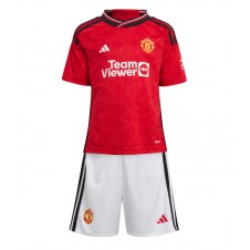 Manchester United Hjemmedraktsett Barn 2023-24 Kortermet (+ korte bukser)